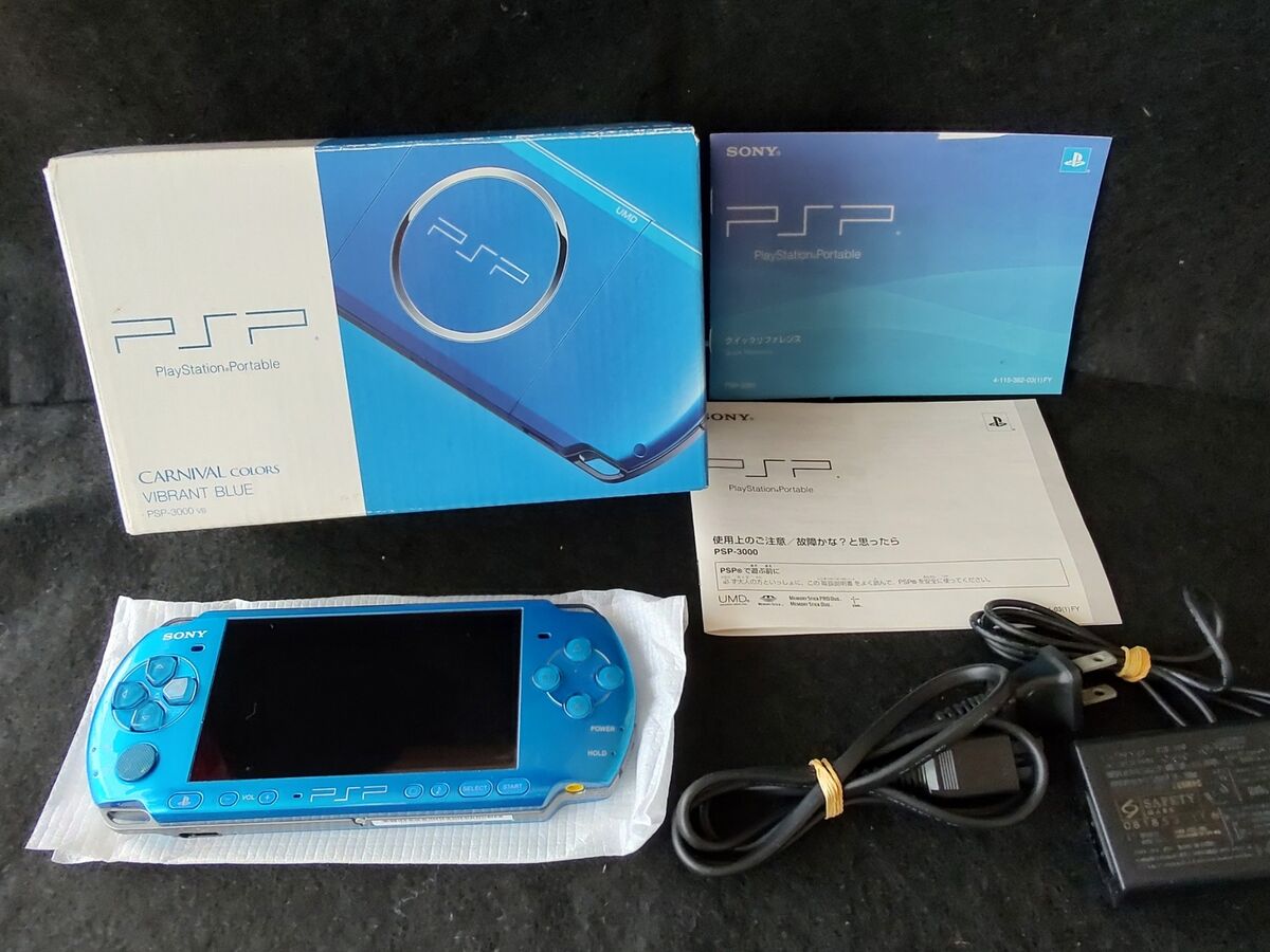 SONY Playstation Portable PSP-3000 VIBRANT BLUE Console Box SONY Playstation Portable PSP-3000 VIBRANT BLUE Console Box
