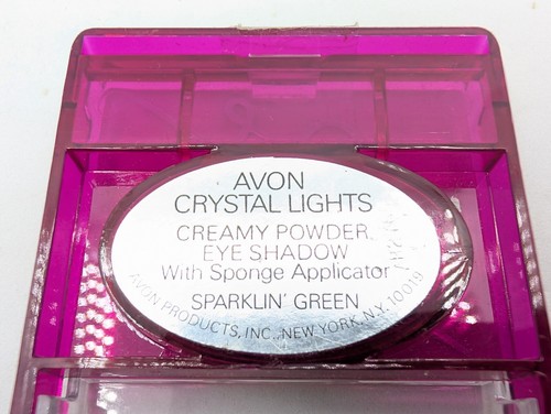 De colección. Sombra de ojos Avon Crystal Lights verde brillante años 80 sin pincel - Imagen 8 de 9