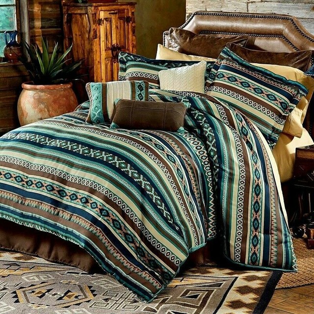 King Size Comforter Set Southwestern Cabin Lodge Country Farmhouse
