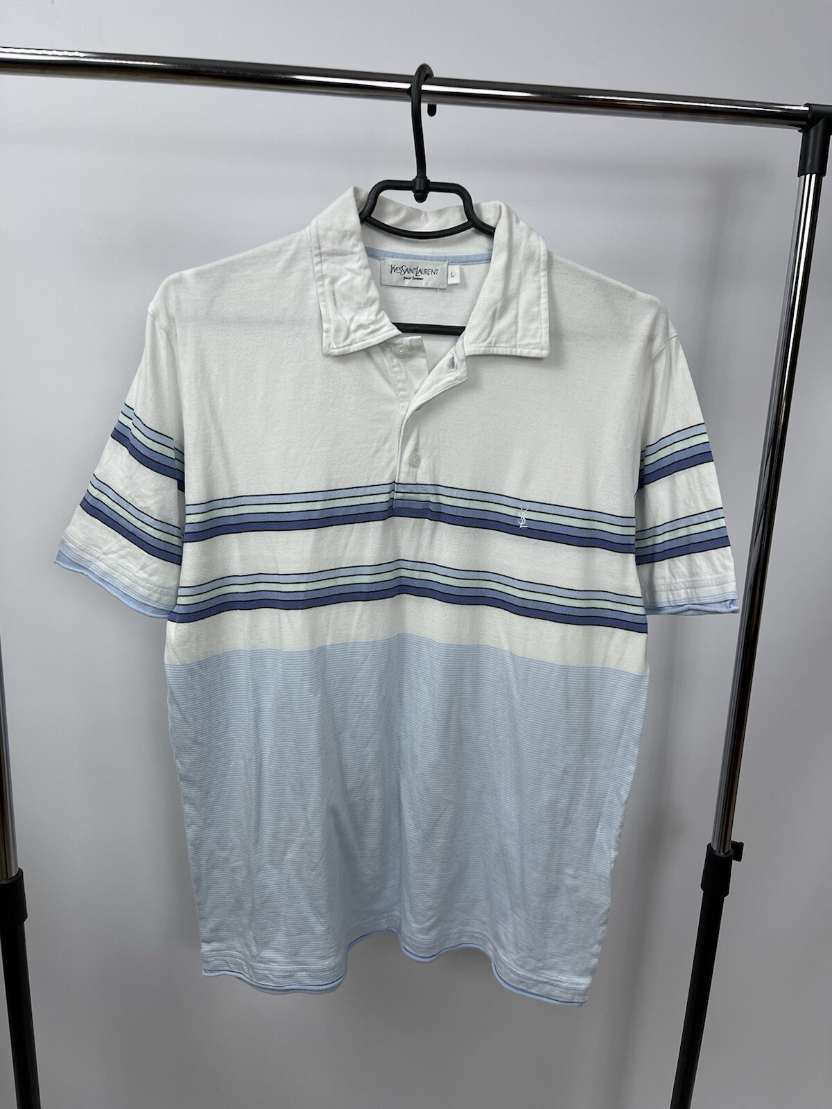 Polo Yves Saint Laurent taglia L multicolore vintage anni 90