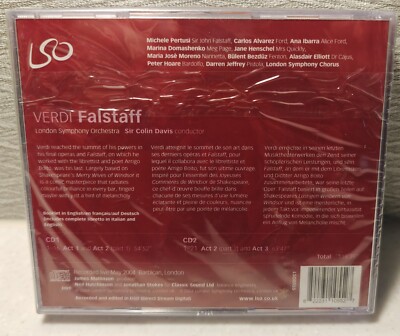 【中古】［CD］SIR COLIN DAVIS - VERDI FALSTAFF Verdi - Sir Colin Davis, Symphonie-Orchester Des Bayerischen