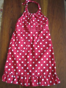 red polka dot sundress