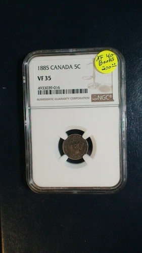1885 Canada Five Cents NGC VF35 SILVER BETTER DATE 5C Coin PRICED TO SELL!