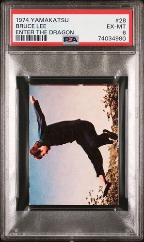 PSA 6 EX- MINT Bruce Lee The Big Boss 1974 Yamakatsu Japanese Mini #28 card - Picture 3 of 3