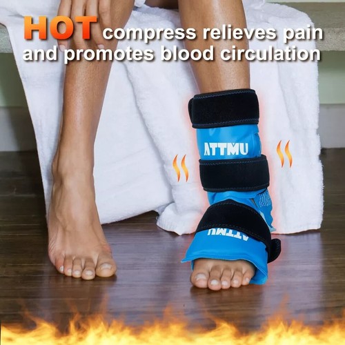 Ankle Ice Pack Wrap Gel Ice Packs for Swelling Injuries Reusable Foot Achilles - Picture 5 of 6