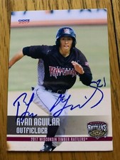 Ryan Aguilar 2017 Signed Wisconsin Timber Rattlers Team Card