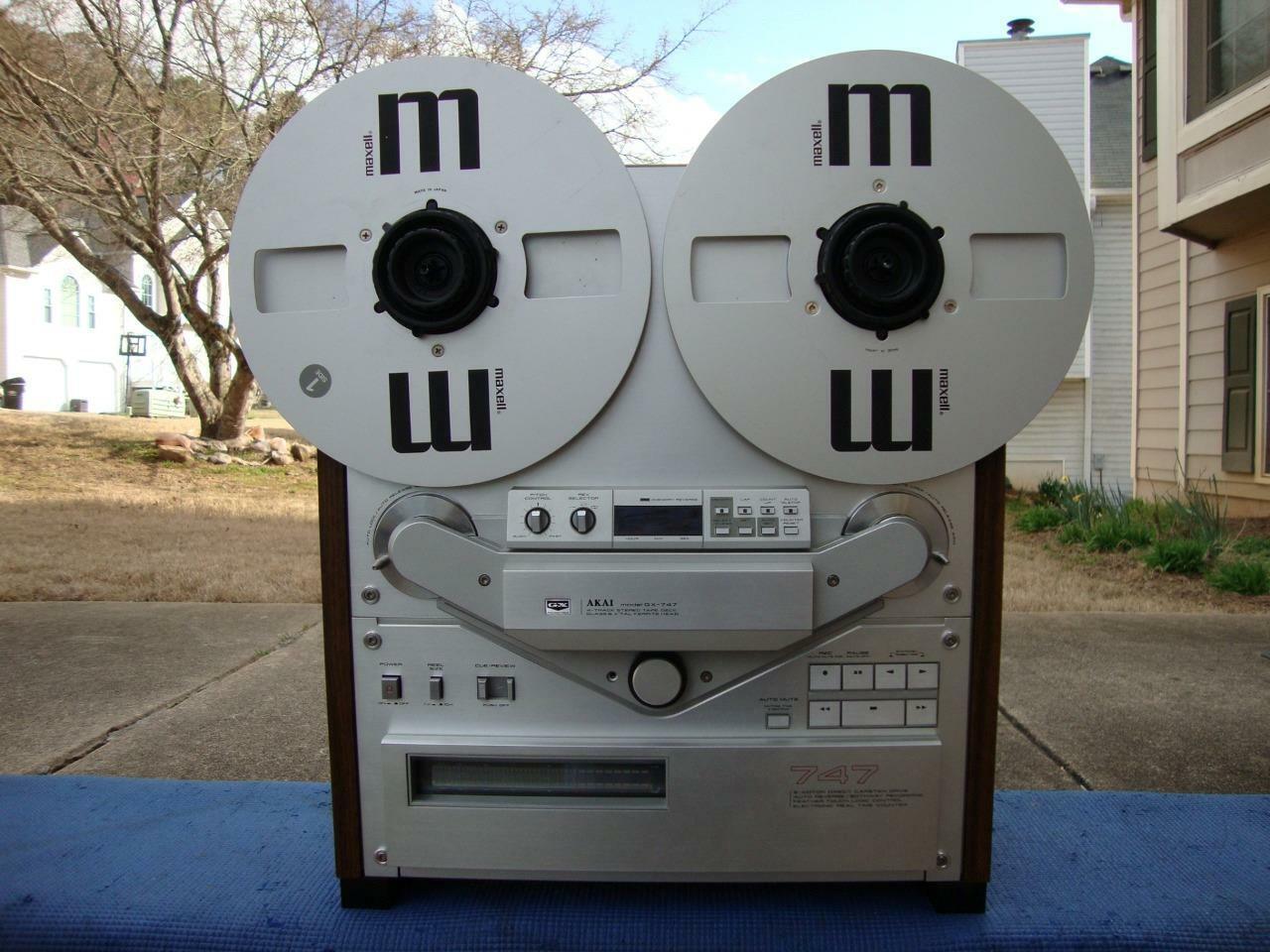 Nice Akai GX-747 Reel to Reel Tape Deck + Hubs + Free Reel - Serviced!!!