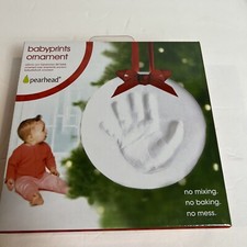 Babyprints Baby's First Handprint or Footprint Ornament Kit No-Bake New