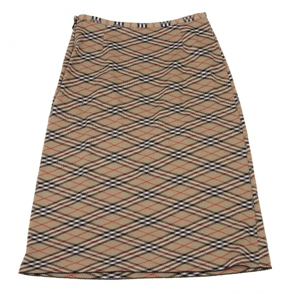 スカート BURBERRY VINTAGE WOOL NOVACHECK SKIRT L BURBERRY BLUE LABEL Nova Check Knit Skirt Size M(K-136800