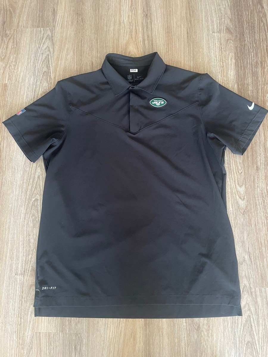 Nike NY Jets Dri Fit On Field Apparel Sideline Golf Shirt Polo