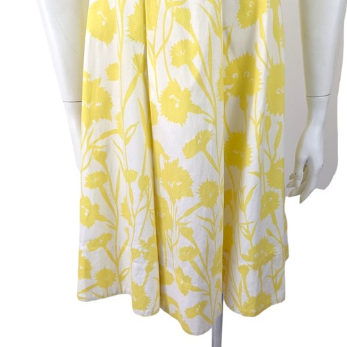 Marc Jacobs Bow Sundress Womens 2 Yellow White Floral Tank Top Sleeveless Cotton - Picture 3 of 10