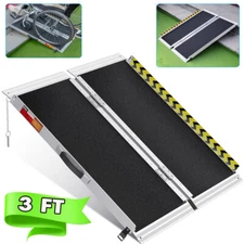 Portable Wheelchair Ramp 3FT Folding Handicap Ramp for Home Steps Doorways Curbs