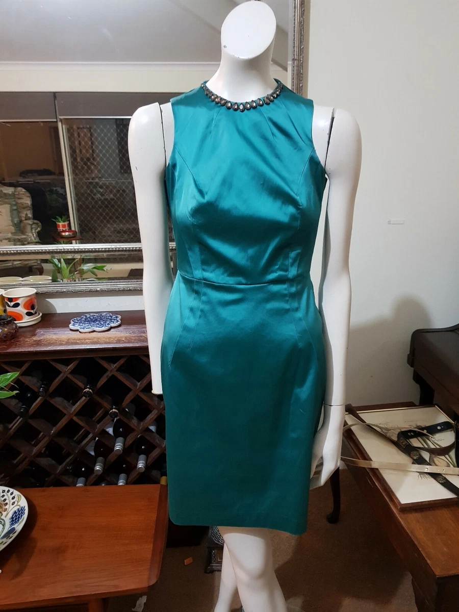 Maticevski Sweethearts Dress Size 10.Emerald/Peacock blue.Has  Stretch.Stunning. | eBay