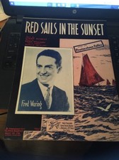 Vtg Sheet Music: Red Sails in the Sunset, Fred Waring 1935