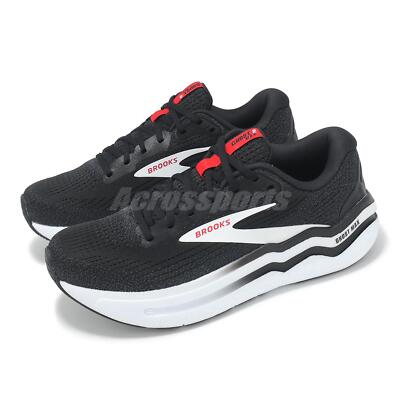 Brooks Ghost Max Black White Fiery Red Men Road Running Shoes  1104311D-027