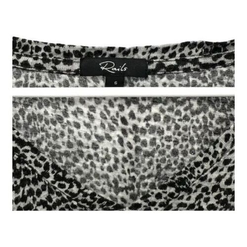 Rails | T-Shirt S Small Grau Animal Print Kurzarm The Cara Leinen - Bild 4 von 10