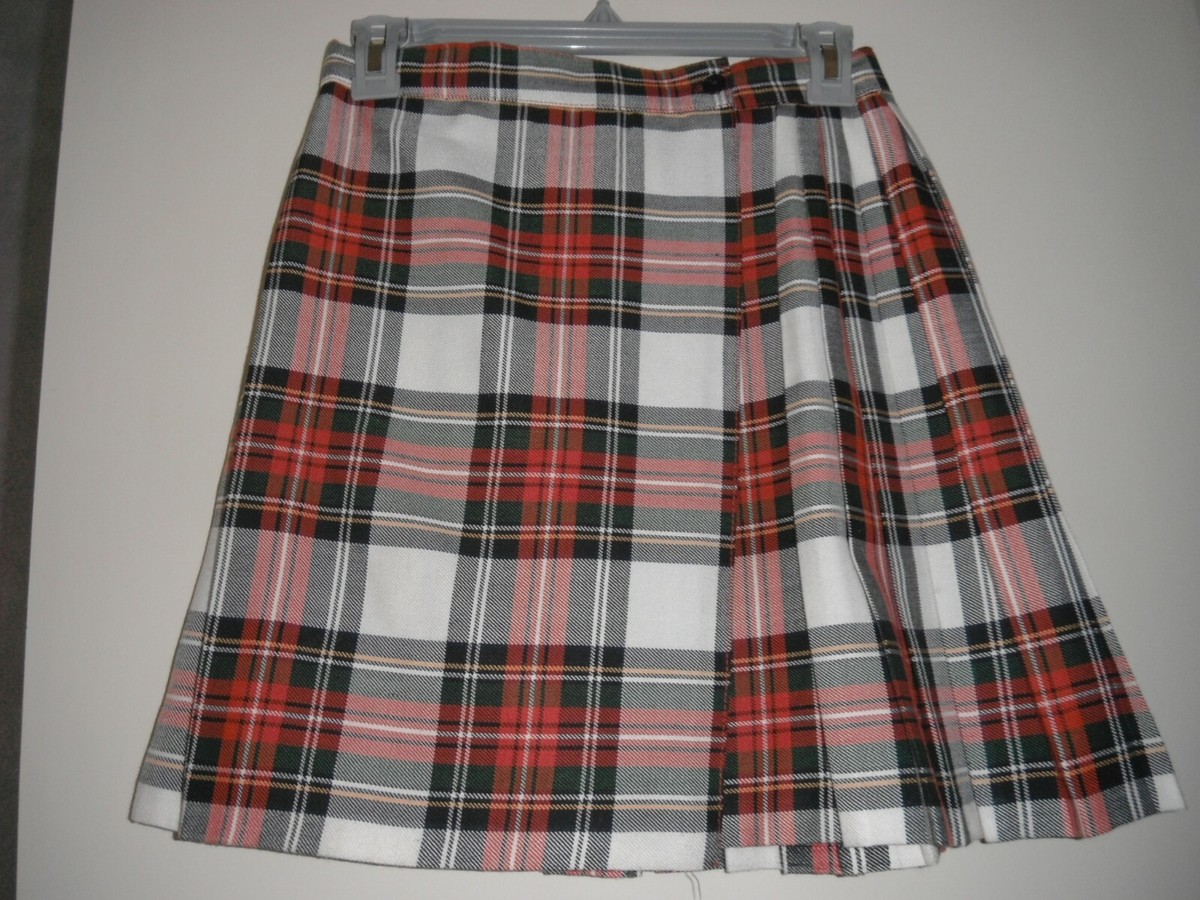 JUPE COURTE PLISSE SOLEIL PAREO CARREAUX STYLE KILT JENNYFER T 38