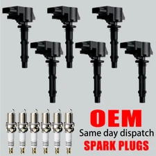 6 Ignition Coil & 6 Spark Plug OEM For Mercedes-Benz C300 C350 E350 ML350 UF535