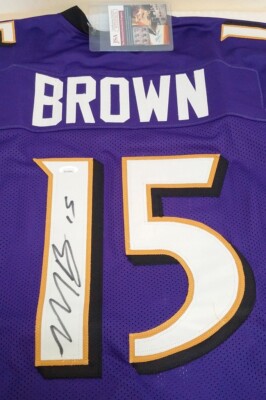Marquise Brown Baltimore Ravens signed autographed custom football jersey  JSA
