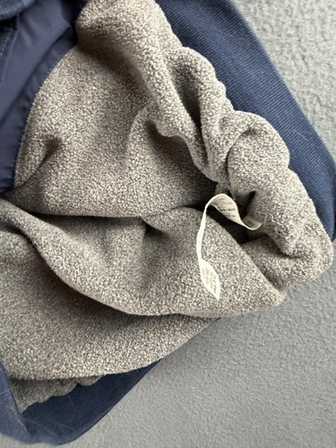 LL Bean Jacket Men's LT Blue Warm Up Fleece Lined Full Zip Bomber Outdoor Work - Picture 11 of 15