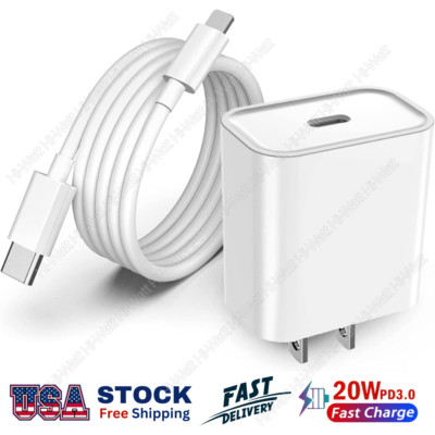 Wholesale 20W PD Fast Charger Adapter For iPhone 14Pro/13/12/11 USB Type C Cable