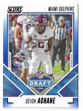2023 Score Football #19 Devon Achane NFL Draft 2023 Showcase Parallel /100