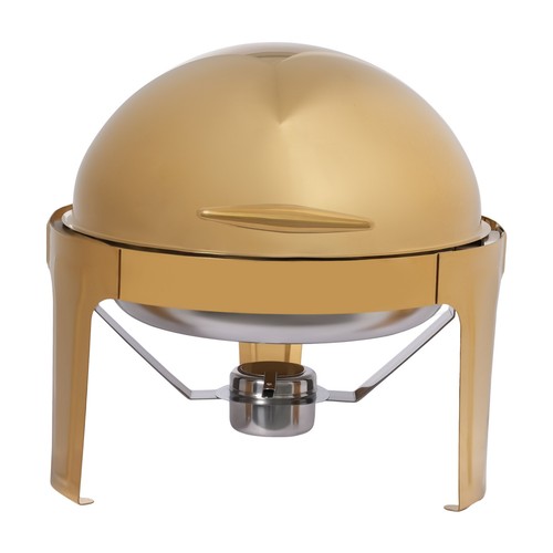 Calentador buffet plato frotador redondo 9L 201 acero inoxidable con soporte de combustible�� - Imagen 12 de 20
