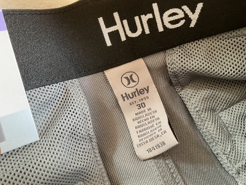 Hurley Hombre Híbrido Corto Talla 30 Cintura Gris NUEVO - Imagen 4 de 6