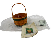 Longaberger Feature Basket 2002 Lucky You Basket & Product Card NEW Made in USA
