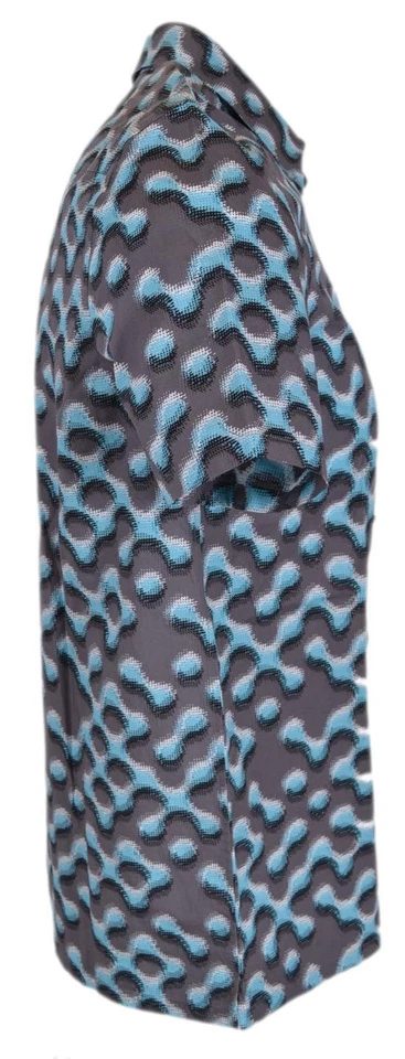 Nueva Camisa de Vestir Prada Para Hombre $795 UCS244 Algodón Popelina Moleco Aqua 38 15 Foto 3 de 4