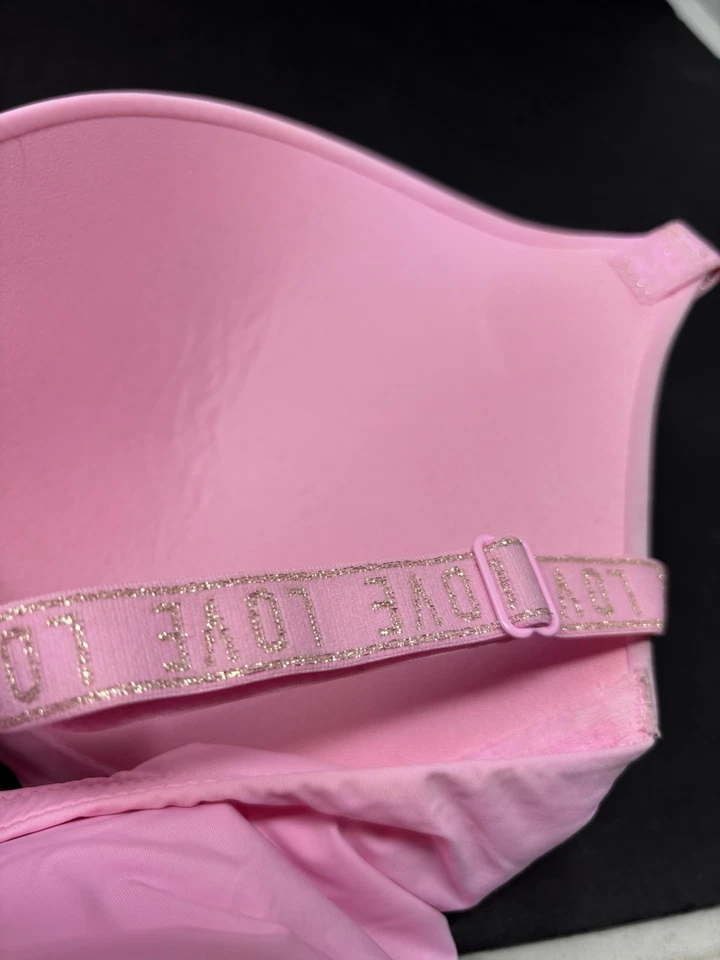 Victorias Secret T 恤聚拢全覆盖文胸 36D 粉红色 — 第 3/4 张图片