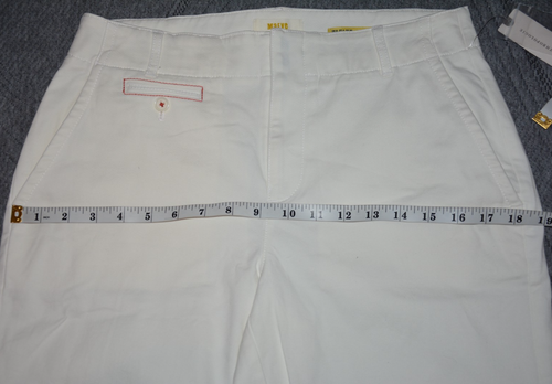 Anthropologie x Maeve Ivory White Cropped Pants size UK 8/10 - Picture 11 of 15