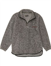 INVICTA Mens Zip Neck Fleece Jumper XL Grey AP07