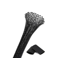 25ft - 1/4 Inch Cable Management Sleeve Protector,Wire Loom PET Expandable Wi...