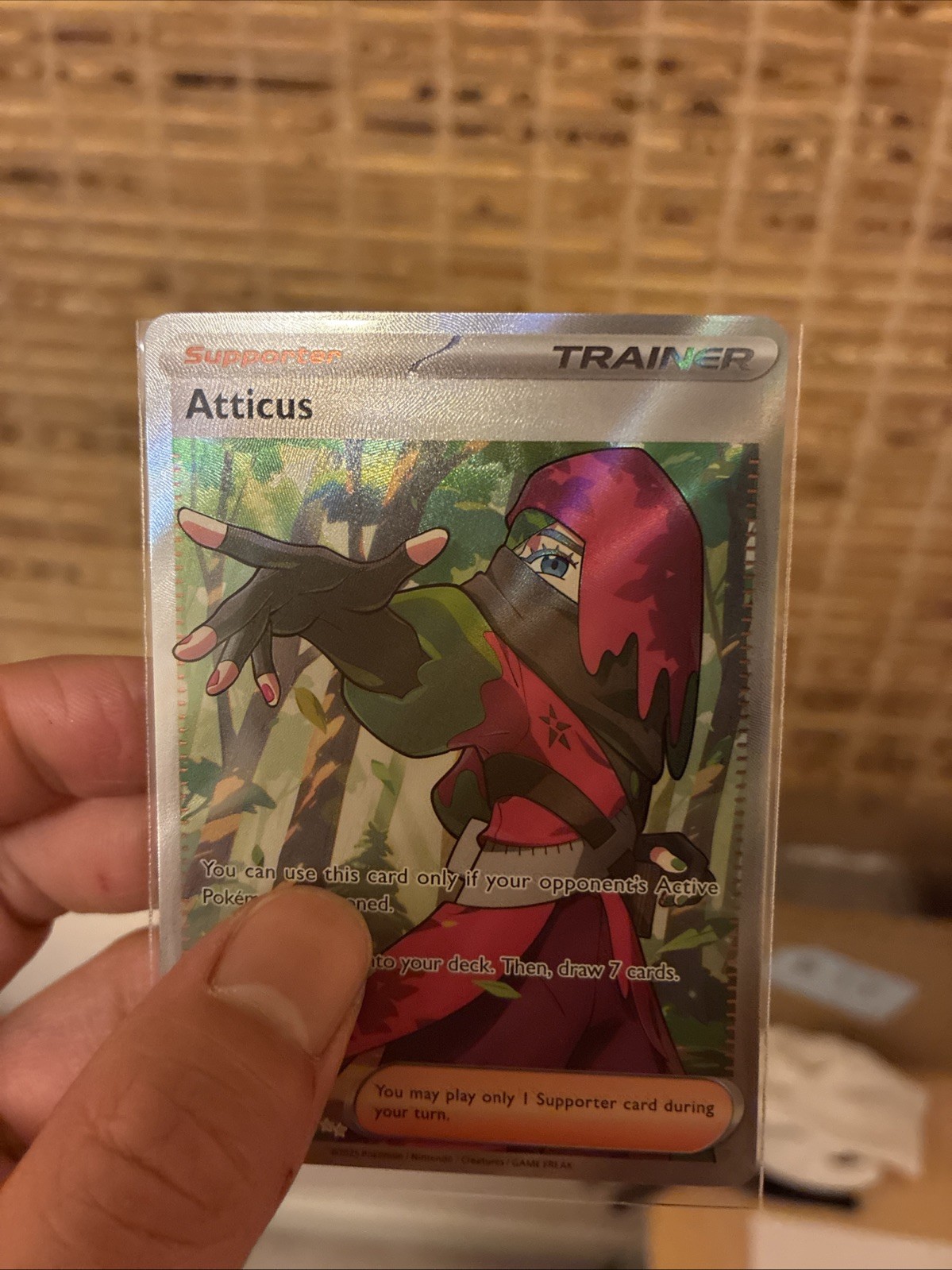 Atticus 133 Trainer Pokemon Tcg Prismatic Evolutions Mint