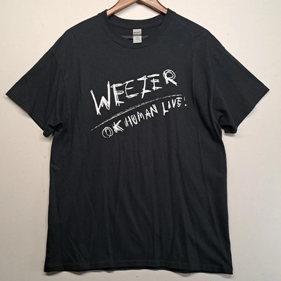 Weezer Ok Human Live Tour T-Shirt Black Band Tee Rock Full sizes PA8194