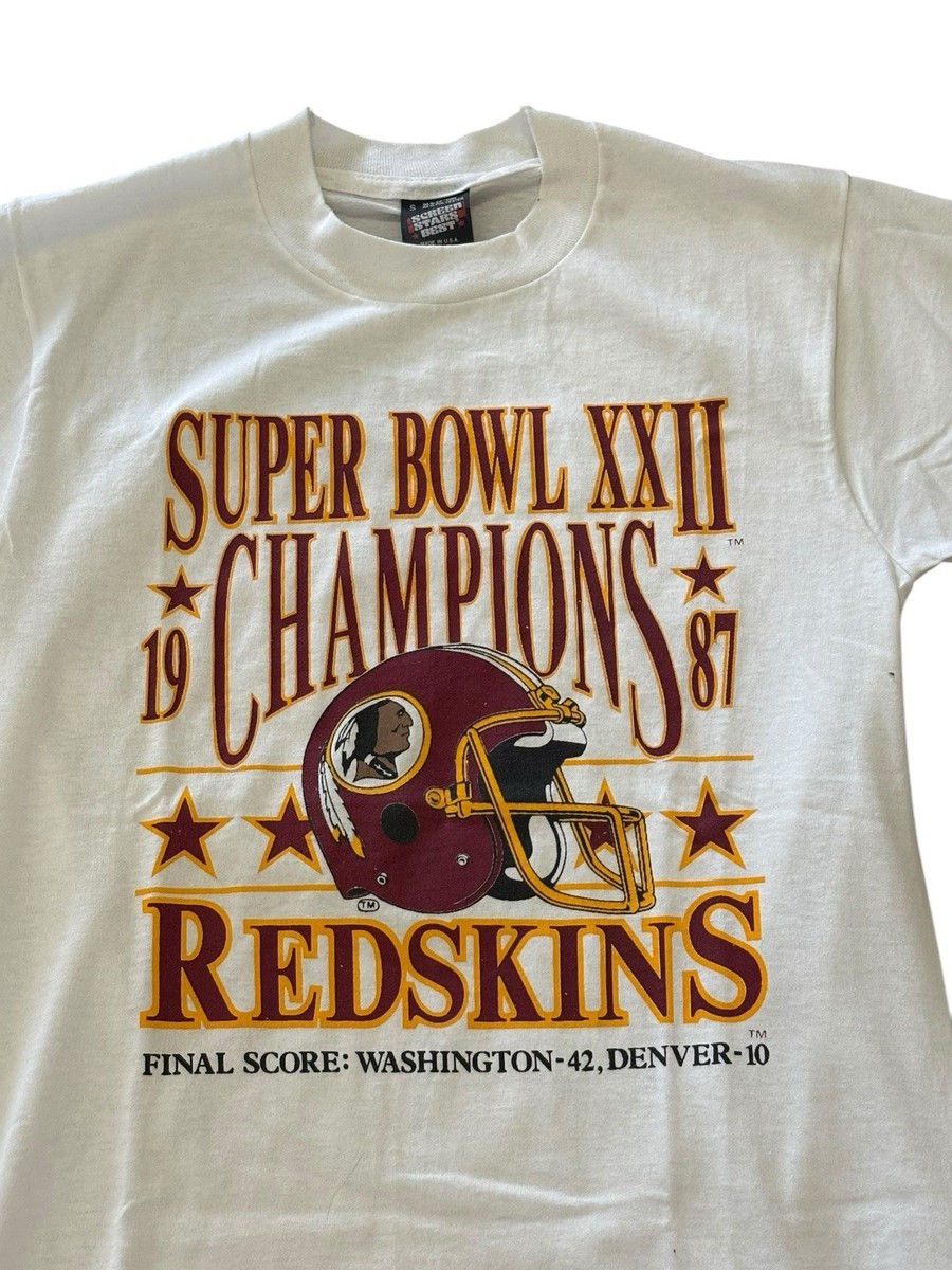 Vintage Washington Redskins Super Bowl Shirt NFL 80s 1987 Small