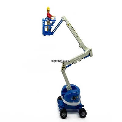 Aerial Work Platform Truck Toy Model Metal Diecast Construction Vehicle Blue
