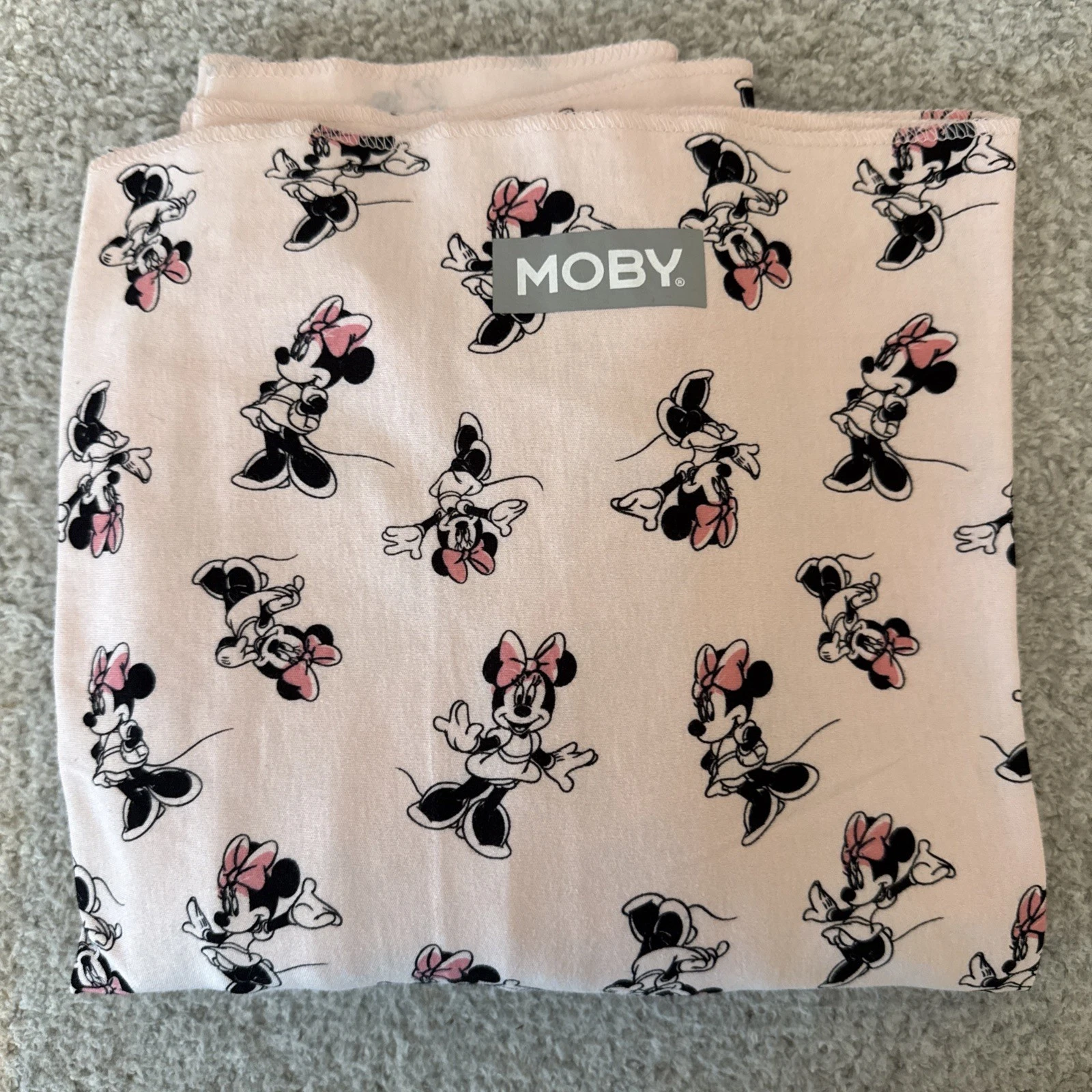 Moby Classic Wrap SPECIAL EDITION Disney Pink Minnie Mouse 100% Cotton, 8-33 LBS