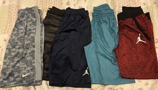 Lot of 5 Boy s Shorts Jogger Size Medium 2 Nike, 2 Jordan, 1 Camo Circo