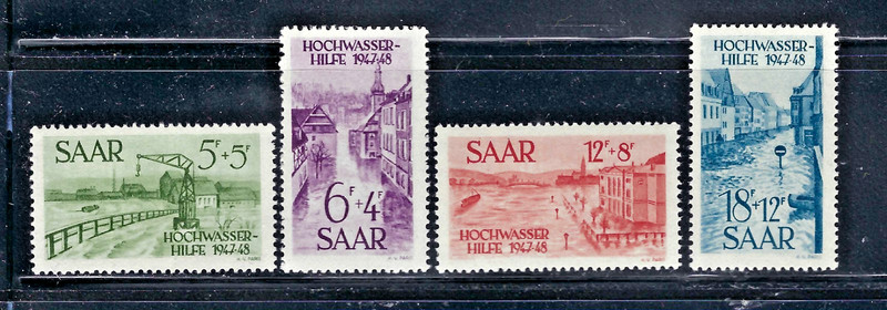 Saar 1948 #B61-64 Short set MNH Flood Relief