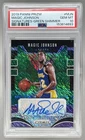 Magic Johnson 2019 Panini Prizm Premium Green Shimmer Auto 14/15 PSA 10