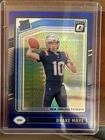 2024 Panini Donruss Optic Drake Maye #229 Blue Hyper  Prizm (RC) Color Match
