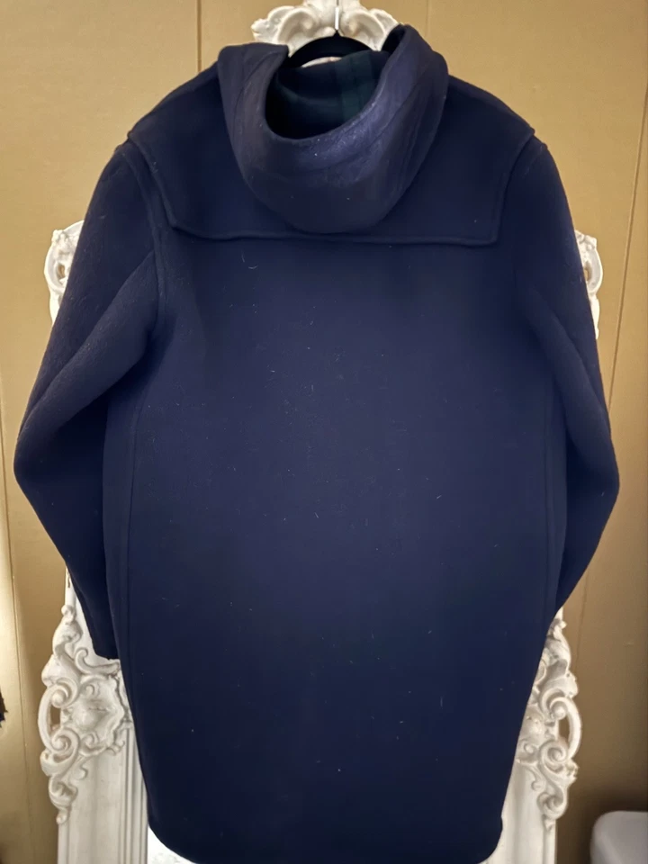 Abrigo de Lona Glovrall Original Talla 42-L Hecho en Inglaterra. Forro a cuadros azul marino/verde Foto 2 de 4