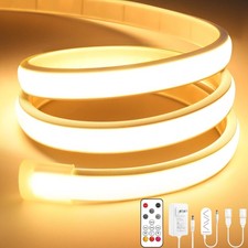 Lamomo COB LED Strip Lights Pro, 16.4Ft Warm White Dimmable Self-Adhesive Led Ro