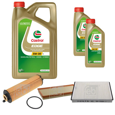 FEBI Inspektionspaket 7L Castrol EDGE Titanium FST 5W-30 LL für Mercedes-Benz