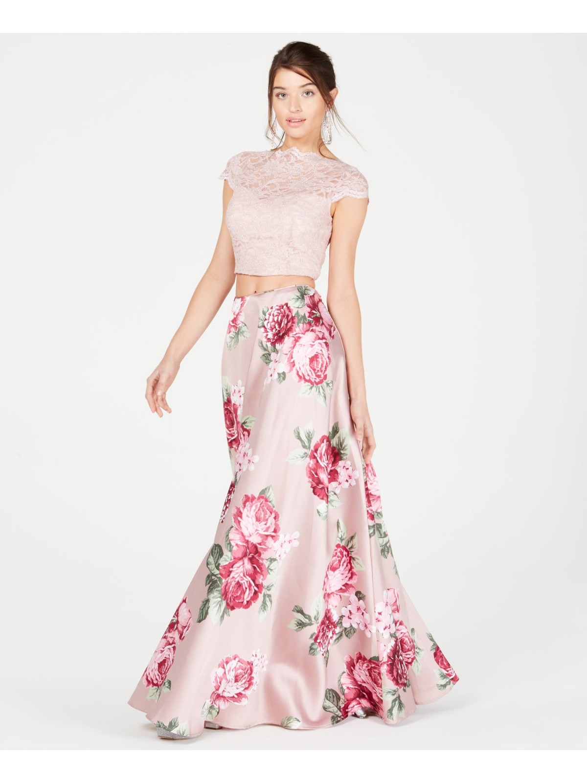 City Studio Womens Pink Short Sleeve Top Juniors Size 0