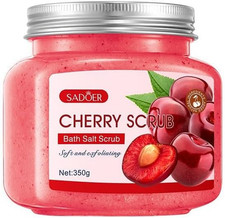 CHERRY SCRUB Bath Salt Scrub 350G – Sea Salt Base, Granular Texture, for Cherry