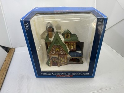Holiday time village collectibles Christmas village restaurant