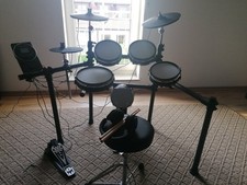 Digital Full Electronic Drum Kit w/ Drum Module, Kick Pedal, Throne  Sticks